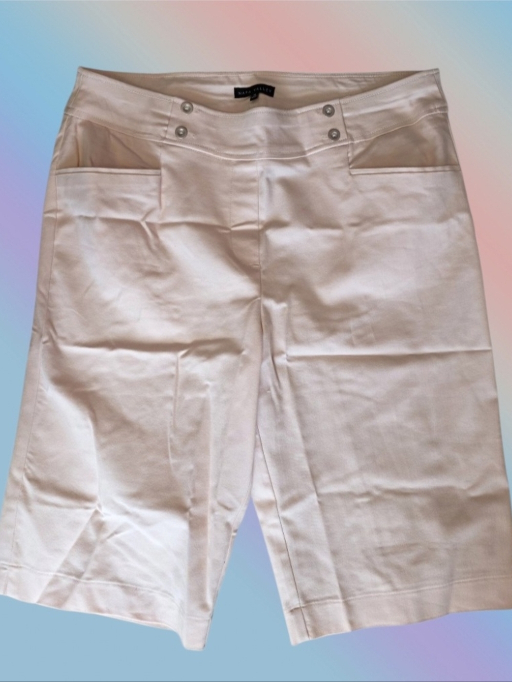 🌸 Pale Pink Bermuda Shorts - Classic Longer Length
